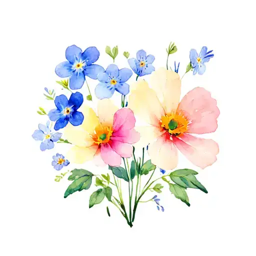 Forget Me Not Flowers Blooming