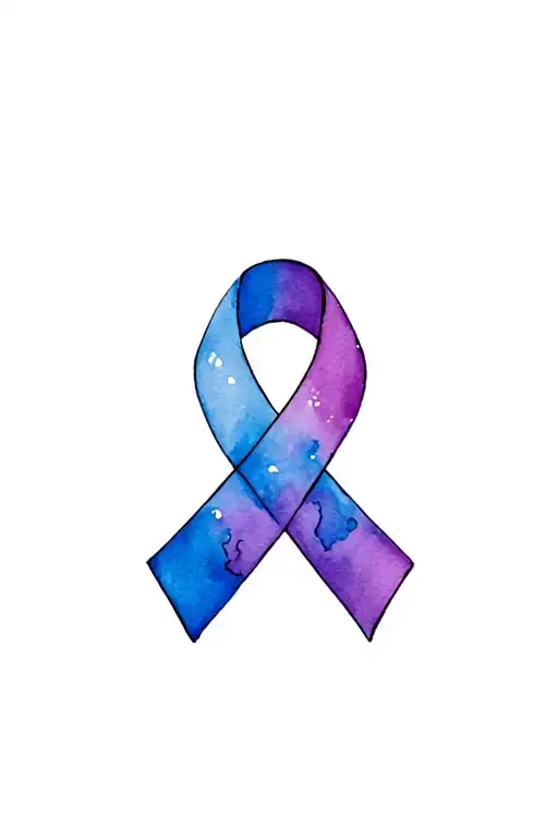 Suicide Awareness Ribbon Intertwined