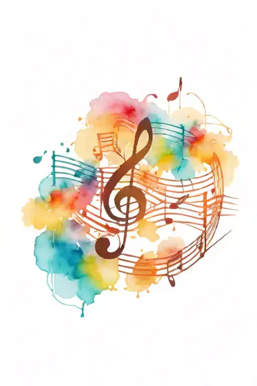 Music Notes Floating In The Air