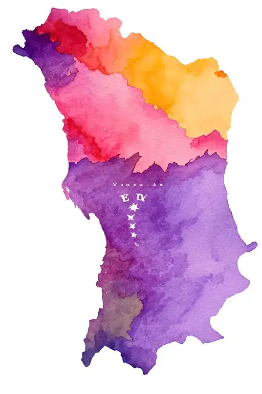 Map Of Venezuela In The Form Of Mountains