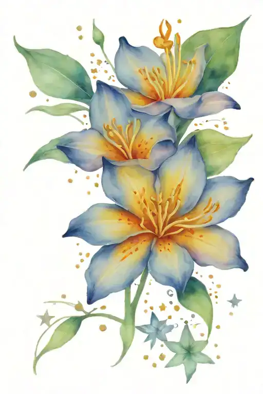 Saffron Flower And Stars