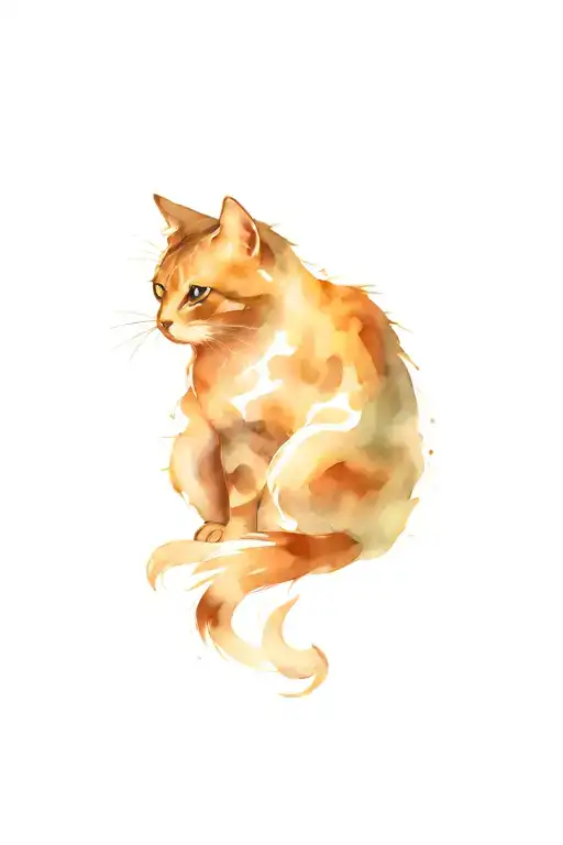 Tortoiseshell Cat Sitting