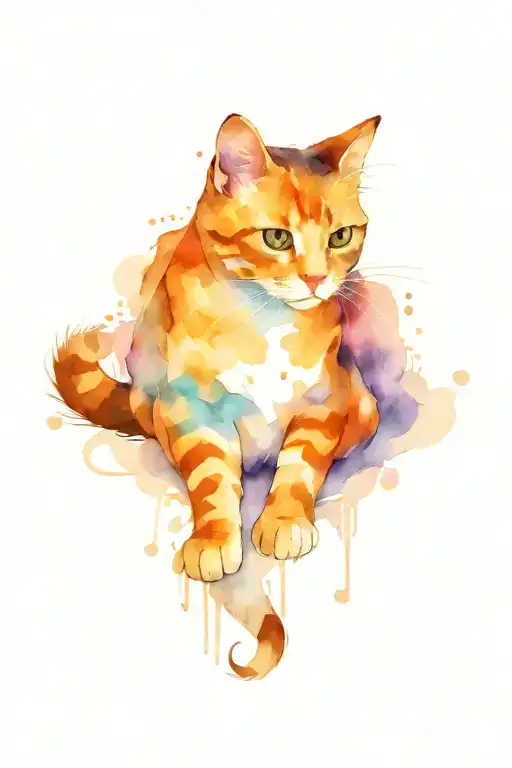 Tortoiseshell Cat Sitting