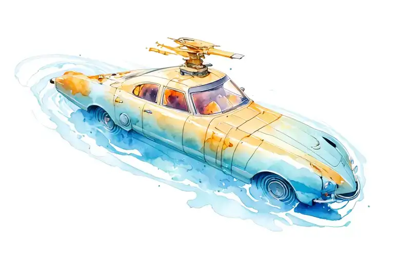 Deep-submergence Vehicle On Blank Background