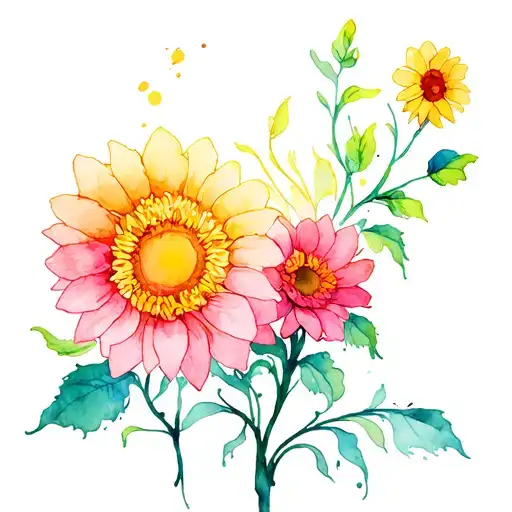 Medusa Sun Flowers Ntertwined