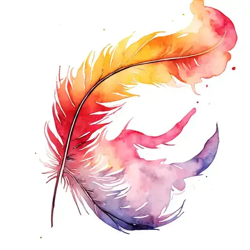 Feathers And Smoke Forming The Shape