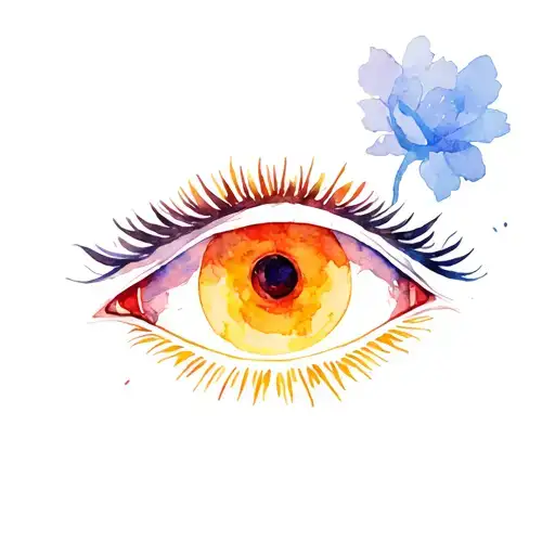 Sun And Eye Combined Together