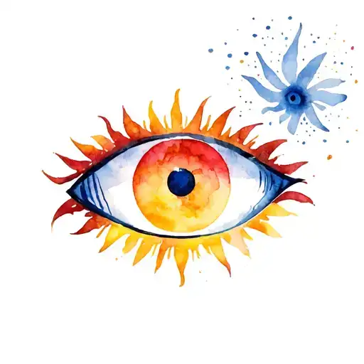 Sun And Evil Eye Combined