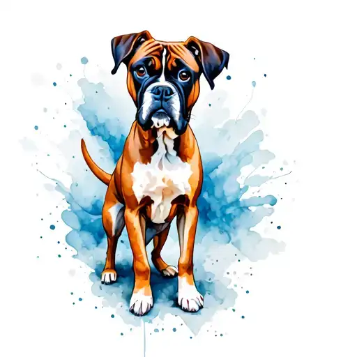 Boxer Dog Going Into The Afterlife