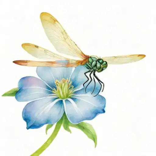 Dragonfly Morning Glory Daisy