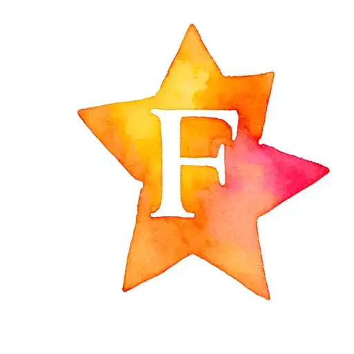 Letter F And Star