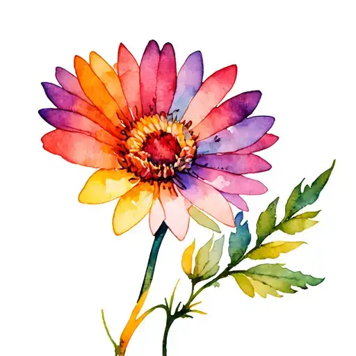 Microphone And Aster Flower Blooming