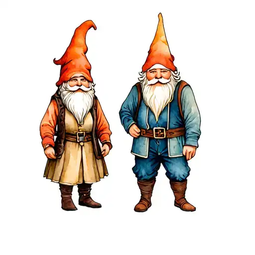 Gnome Woman And A Man