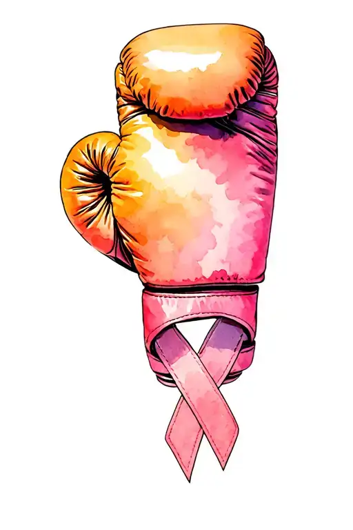Boxing Gloves With Memorial Ribbon