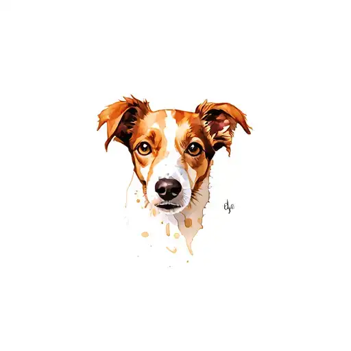 Cocker Dog Face With A Cut