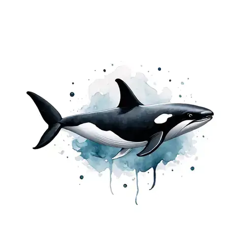 Mystical Orca Black White