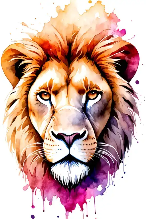 Lion Face With Cross Over His Eye