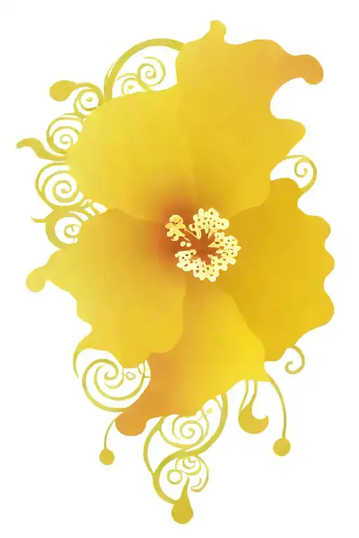 Hibiscus Flower Waves Compass