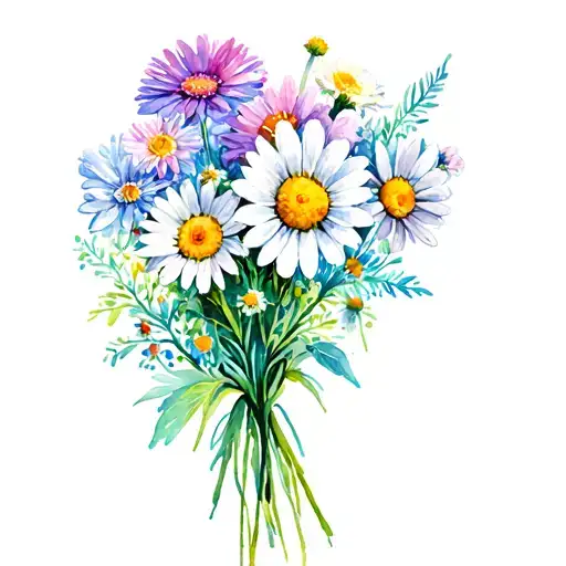 Daisy And Aster Flower Bouquet
