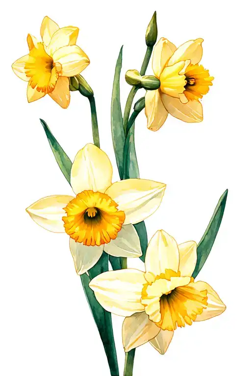 Daffodil Flowers Blooming