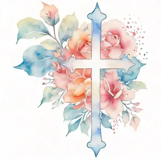 Simple Cross With The Word 'Selah' Written