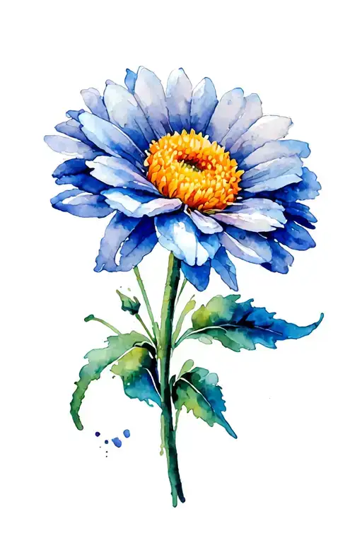 Larkspur And Chrysanthemum