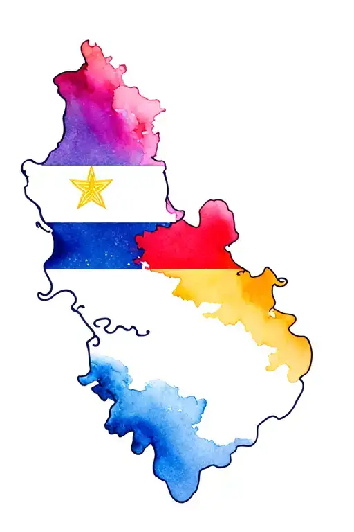Use Colours Of Thailand Flag To Create A Tattoo Related To Thailand
