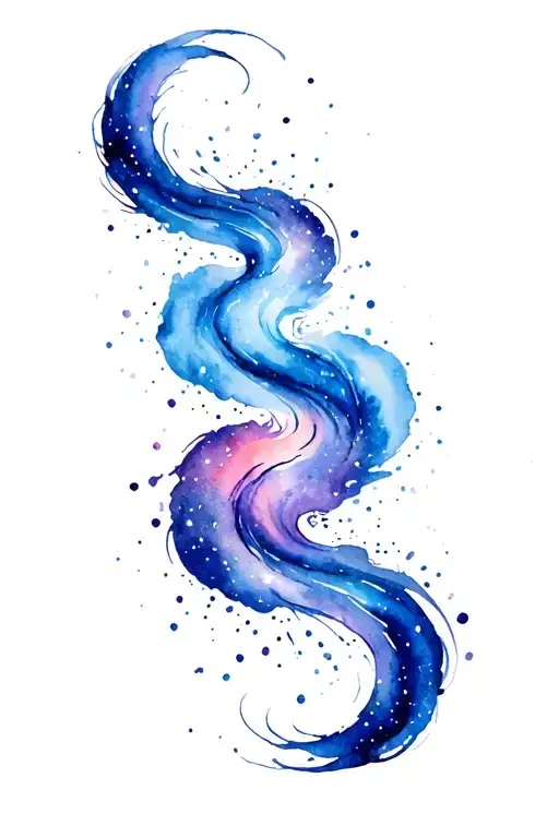 Sky And Galaxy Like Spiral