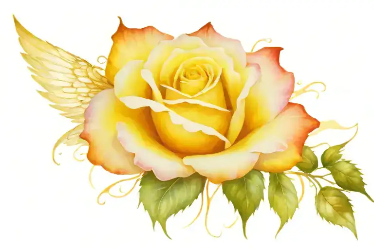Rose With Wings Spread Wide
