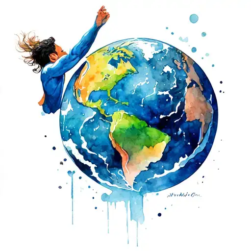 Man Who Lift The Earth On The Back