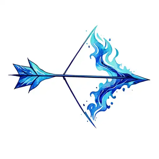 Bow And Arrow With Fire And Ice