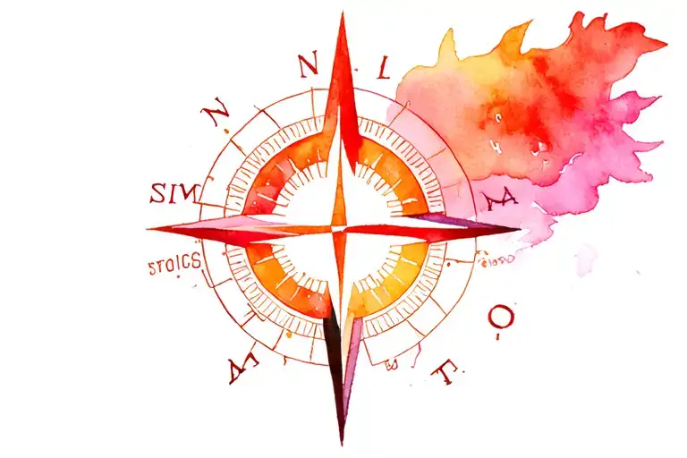 Circular Christian Compass Rose