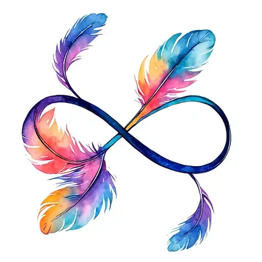 Symbol Of Motherhood Infinity Feather Courage Force