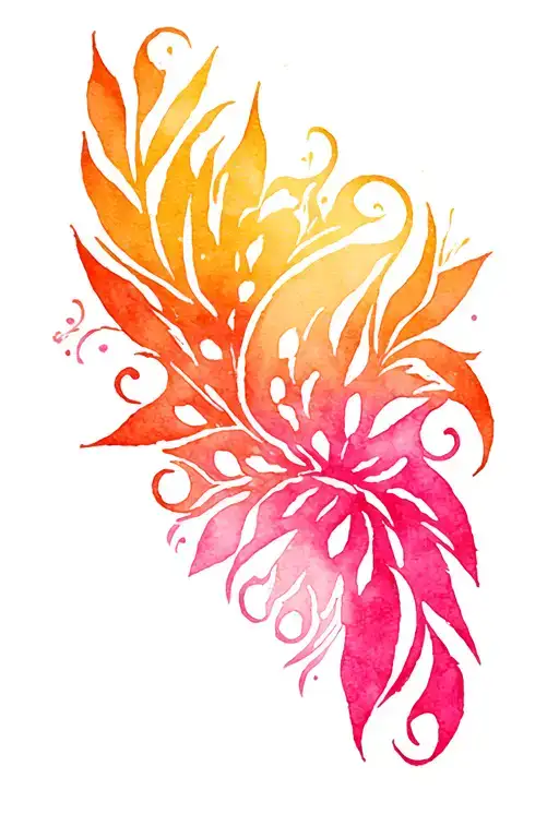 Ocean Sleeve And Tongan Tribal Band Design