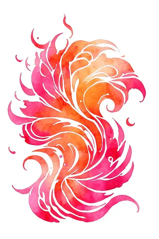 Ocean Waves Including Tongan Tribal Design