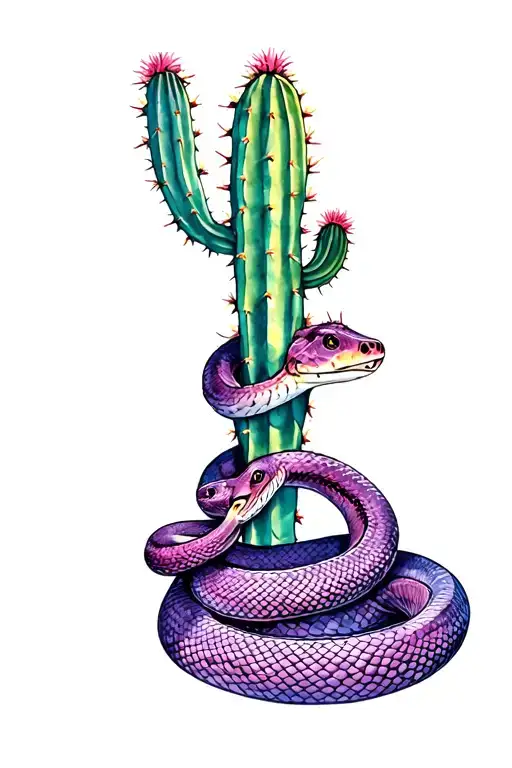 Cactus And Snake Wrapped