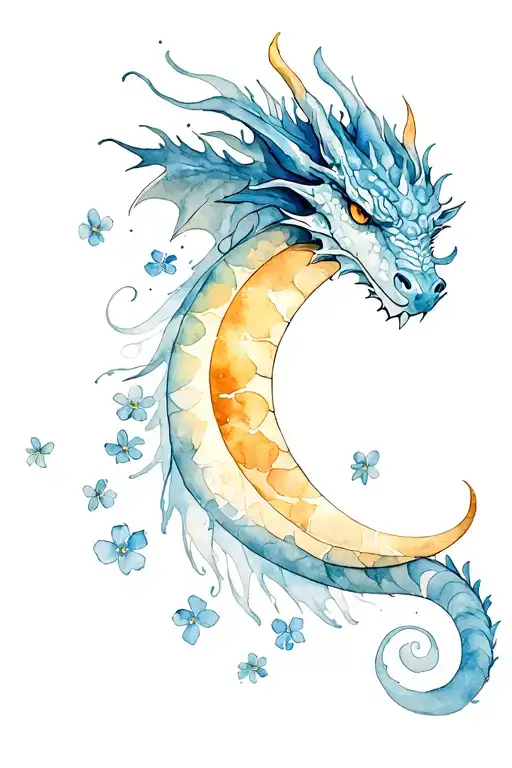 Dragon Moon Forgetmenot Fine Line