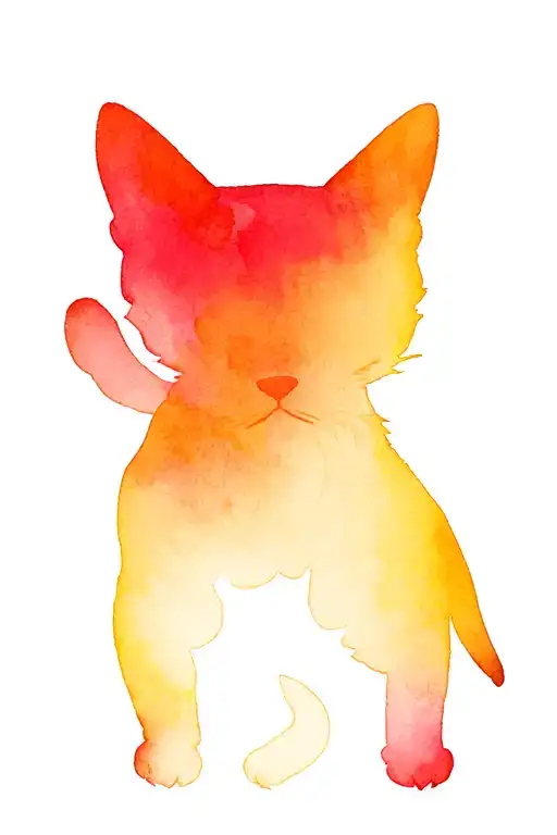 Rugby And Cat Silhouette