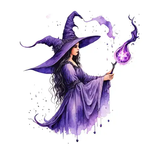 Gothic Witch Casting Spells