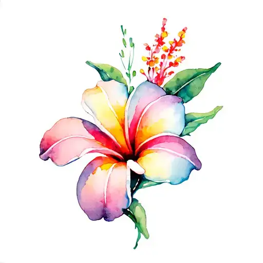 Plumeria And Hibiscus Flowers