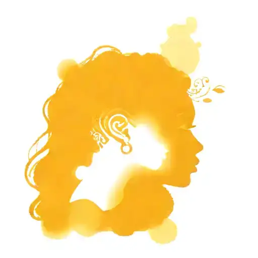 African Woman Silhouette Being Filled With Colour