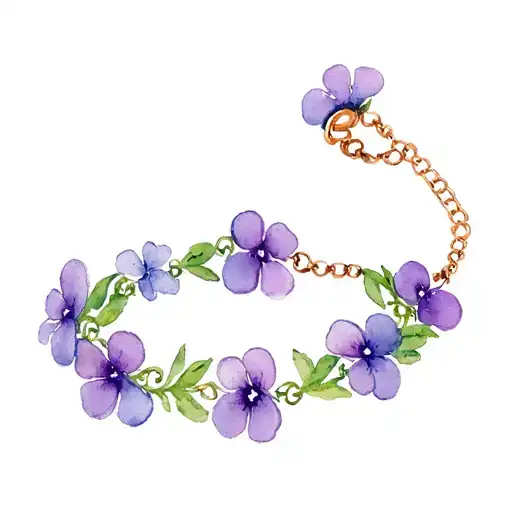Violet Primrose Bracelet