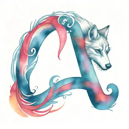 Initial M Og K With Heart Famile Skol & Hatti Wolf