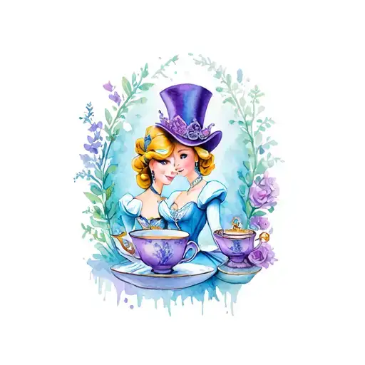 Cinderella And Mad Hatter Tea Party