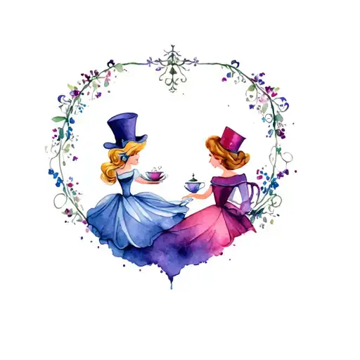 Cinderella And Mad Hatter Tea Party