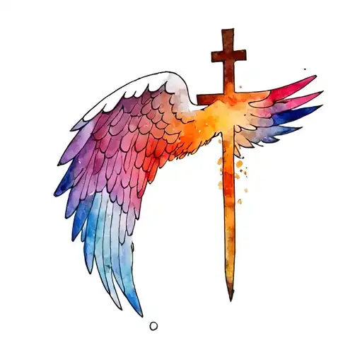 Single Wing Nailed To A Cross