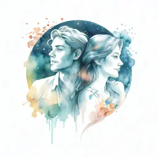 Two Lovers Stargazing Together