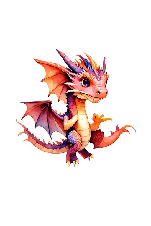 Baby Dragon Flying