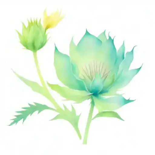 Thistle Dafodil Clover Leaf