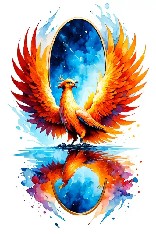 Phoenix Shattering Mirror Reflecting The Idea